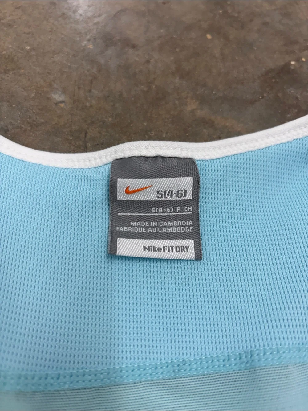 Vintage Nike Fit Dry Middle Swoosh Sky Blue Tennis Golf Dress Womens Small - Picture 2 of 8